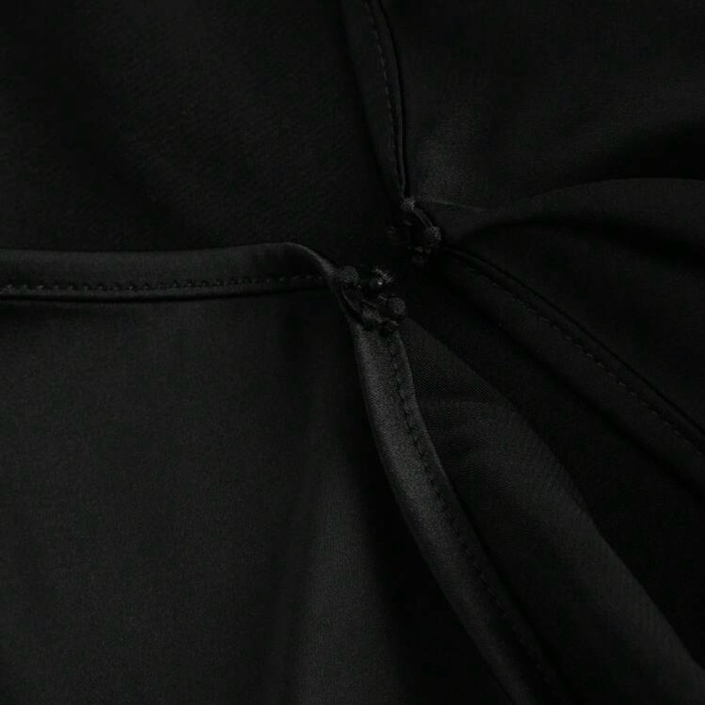SHEIN Black Peplum Ruched Wrap Dress - Picture 3 of 4